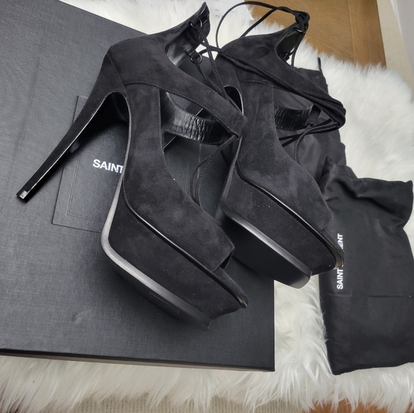 Saint Laurent lace up platform shoe - Picture 8 of 8